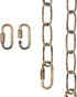 garini 6 Feet Aged Gold Light Fixture Chain, Adjustable Metal Pendant Chandelier