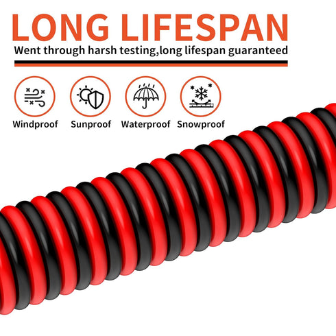 Mziklr 14 2 30FT 12V/24V Gauge Conductors Electrical Wire, Red Black Cable, Flexible Low Voltage PVC Copper Clad