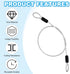 1/8" 2 1.6ft (20") PATIKIL Dia Vinyl Coated Stainless Steel Cable with Loops, Pcs Flexible Wire Rope Security Chain