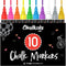 Chalkola Liquid Chalk Markers Erasable (10 Pack) with Gold & Silver - Washable Paint Pens for Signs & Windows