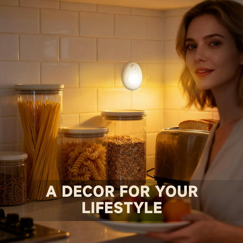 Dimmable 3 Closet,Cabinet, Pebble Puck Light Motion Sensor Tap Lights, Color Changing Auto On/Off Night Light