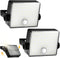 2-Pack Light Sensor Auto Flip Solar Motion Sensor Outdoor Lights 2200mAh, 1500LM