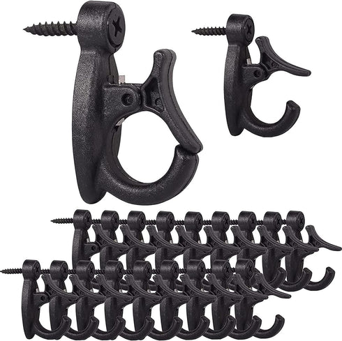 Outdoor String Lights Hooks, 20 Pack Screw Hooks for Hanging Christmas Lights and Patio Decorations