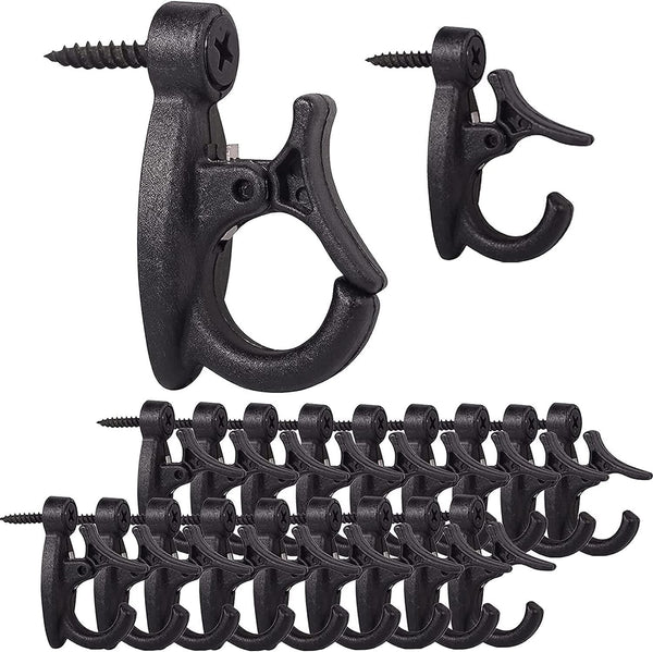 Outdoor String Lights Hooks, 20 Pack Screw Hooks for Hanging Christmas Lights and Patio Decorations