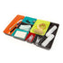 Three by Three Seattle Felt·Like·It! Felt Bins - Set of 8 Multicolor Expandable Sliding Bin for Office, Crafts,