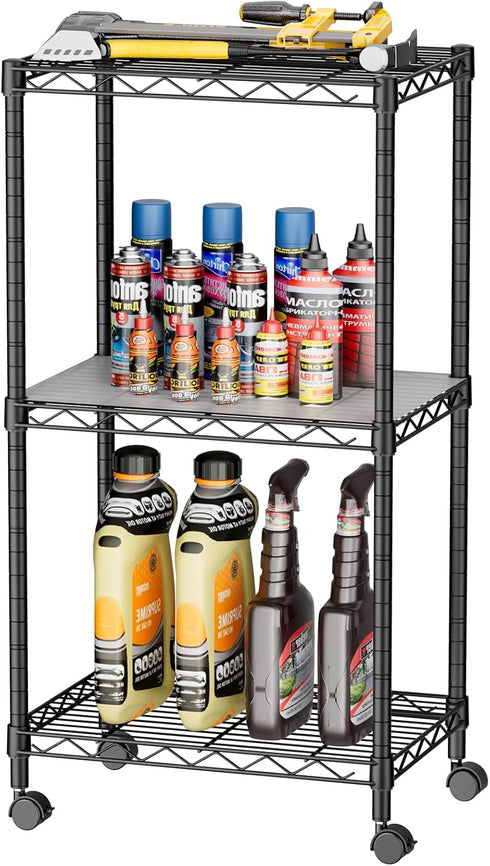 SINGAYE 3 Small Wire Shelves Kitchen Pantry Close Home Organizers and Storage