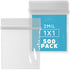 GPI Pack of 500 Clear Plastic Jewelry Zip Bags - 1" X 1" 2 Mil Thick, Reclosable Poly Baggies