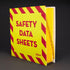 Avery Heavy-Duty Industrial SDS Binder, 2 One-Touch EZD Rings, 540-Sheet Capacity, Yellow/Red