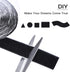 16 Feet Length 0.75 Inch Width Hook and Loop with Strong Self Adhesive Tape Strip - Black