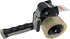 Clipco Tape Dispenser Gun with Packing Tape - Rubberized Handle (Pack of 3) (Black-Gray)