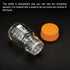 PATIKIL 100mL Reagent Media Bottle, 1Pcs Round 3.3 Borosilicate Glass Storage Bottle with Yellow Screw Cap for Home,