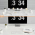 Glass Desk Whiteboard with Reversible Wood Stand, Small Portable Desktop Dry Erase White Board, Reusable Desk Notepad