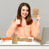 Employee Appreciation Gifts Set, Inspirational Retractable Bamboo Pens and Pocket Kraft Thank You Notebooks (72 Pcs)