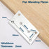 12Pcs 4" 2" 304 100X50X2MM Flat Mending Plates, x Flat Straight Brace Bracket, Heavy Duty Stainless Steel Joining