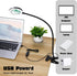 Desk Magnifying Glass with Light 5X, Clip on Desk Light with 3 Light Colors, 5W LED Desk Lamp with Clamp