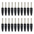 Qingdinu 40 4mm Pcs Banana Plugs, Connector, Red and Black Dual-Color, High Current, Insulated Sheath, Stackable, Screw