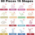 GameXcel Animal Shaped Paper Clips - Assorted Colors, 80 Count, Cute Rust Resistant Office Supplies