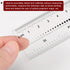 Film Flexible Ruler 16 Inch 0.1mm Scale, PET Plastic Covered Folding Straight Ruler Measuring Tool, Transparent