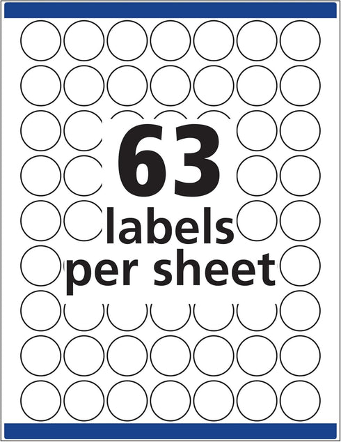 Avery Multiuse Removable 1" Round Labels, 945 Small White Labels for Organization and Storage