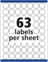 Avery Multiuse Removable 1" Round Labels, 945 Small White Labels for Organization and Storage