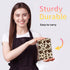 Mxfdegf 7 Server Book for Waitress, Waiter Book Server Wallet Fit Serving Aprons, PU Leather with Zipper and Large