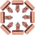 Yalis Push Pins Clips 15-Count - Pinning No Holes for Paper, Creative Paper Clips with Tack for Cork Board