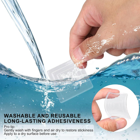 Fukaisu 16pcs 1.6in Anti-Slip Cutting Board Feet, Non-Slip Square Self-Adhesive Silicone Pads, Reusable Washable Rubber