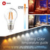 A19 LED Filament Bulbs, 60W Equivalent, Edison Vintage Dimmable Energy Efficient Lamp for Pendant Wall Light Fixtures Office Bedroom Bathroom, E26 Base, 2700K Warm White Light, 6PCS by helloify