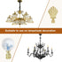 PATIKIL 1/4-27 4Pcs Lamp Finial Cap for Lampshade Harp Top, Cap Nut Screw Cap Knob Clear Flower Ball Shaped Glass Lamp