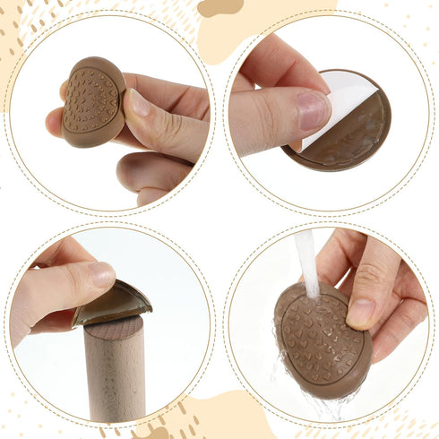 Ajcotahm 8 Pcs Rubber Feet for Cutting Board, Non-Slip Cutting Board Stabilizer Pads Self-Adhesive Waterproof