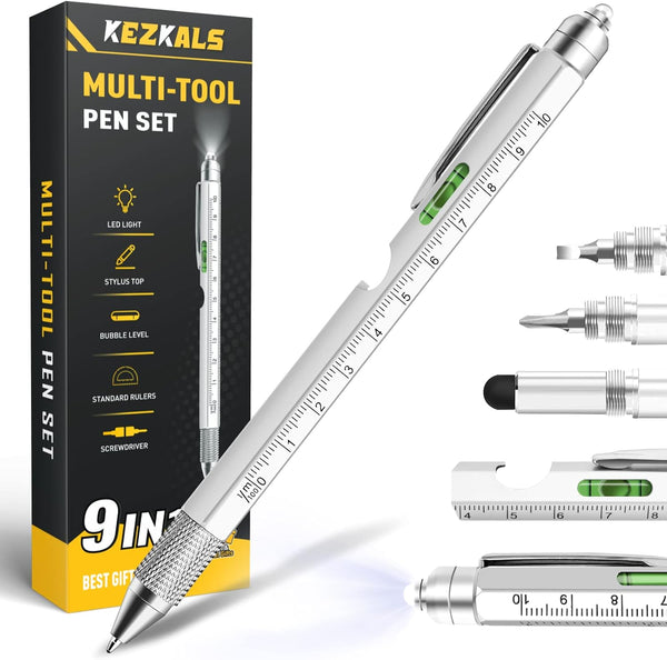 KEZKALS 9 in 1 Multitool Pen, Birthday Gifts for Men, Cool Gadgets Tools for Dad Him Boyfriend Graduation