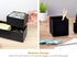 Bostitch Office Konnect Desk Organizer Accessory Tray & Storage Cup Bundle, Stacks for Desktop Storage, Black by Bostitch