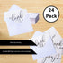 Bargain Paradise 24 3.75'' 5'' PCS Silver Thank You Cards With Envelopes- Elegant Appreciation Cards With Thank you