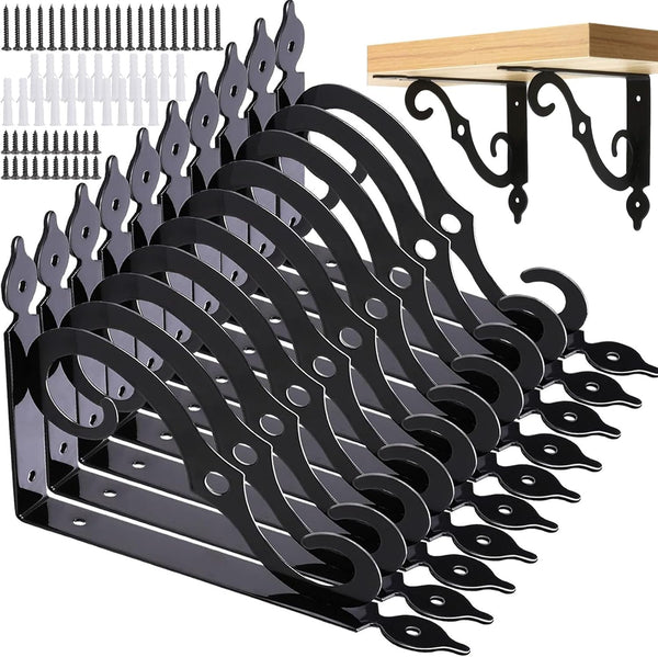 xlehoely xlehoel 10 Pack Decorative Shelf Brackets,7.4 Inch Wall Mounted L Shape Floating