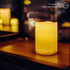 2 3" x4" PCS Waterproof Outdoor Battery Operated Flameless LED Pillar Candles with Timer Flickering Plastic Resin
