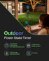 BN-LINK 100FT 6 6ft 1875W/15A,Christmas Outdoor Power Stake Timer, Wireless Remote Control, Dusk to Dawn Sensor