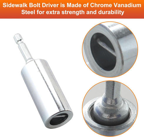 3-5/8" Slotted Sidewalk Driver - Durable Hurricane Shutter Drill Bit
