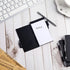 Chinco 4 Pieces Metal Pocket Notebook, Portable Aluminum Notepad, Refillable with Mini Pen and Paper for Note Jotting