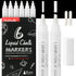 Liquid Chalk Markers for Chalkboards, 6 White Dry Erase Marker Pens for Signs, Windows, and Glass