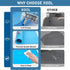XOOL Blue Magnetic Silicone Work Mat - Heat Resistant Soldering Mat with Scale Ruler and Screw Position, 13.8''×9.8''