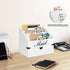 Wood Mail Organizer Countertop, Desktop Mail Holder with 4 Compartments and Drawer, File Organizer Wall Mount, Desk