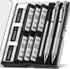 Four Candies 2PCS Metal Mechanical Pencils Set with Case, 0.5mm & 0.7mm Artist Pencil with 6 Tubes HB Lead