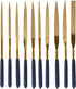 YAKAMOZ 10Pcs Titanium Diamond File Set, Fine Round Needle Files for Metal Wood Stone Glass Jewelry