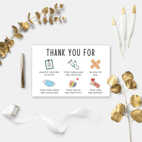 YIWANSIN Thank You Card for Nurses Doctors, Healthcare Worker Nurse Appreciation Card, Medical Staff Appreciate
