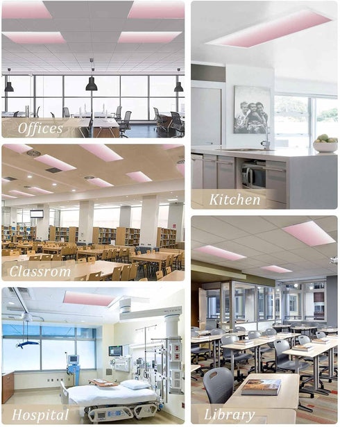 Futuregrace Ceiling,2 Pack 4x2 Magnetic Light Cover for Classroom Drop Ft Fluorescent Light Covers for Office Home