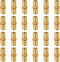 1/2 inch PEX Straight Fitting, Brass Coupling, Connect Tubing with Crimp Ring (24 pcs)