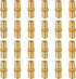1/2 inch PEX Straight Fitting, Brass Coupling, Connect Tubing with Crimp Ring (24 pcs)