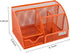 EasyPAG Orange Desk Organizer, Mesh Caddy with 6 Compartments and 1 Drawer for Office, Home, School