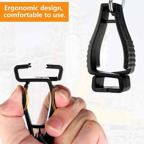 20 PCS Black Glove Clips for Work - Safety Holder Clips for Construction Guard Labor