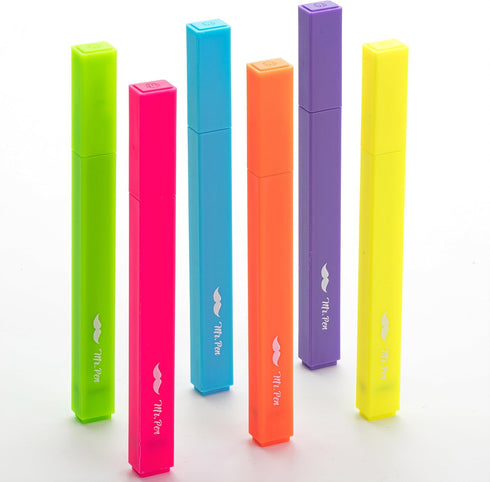 Mr. Pen Aesthetic Highlighters, 6pcs, Vibrant Colors, No Bleed Cute Highlighters for Bible Pages